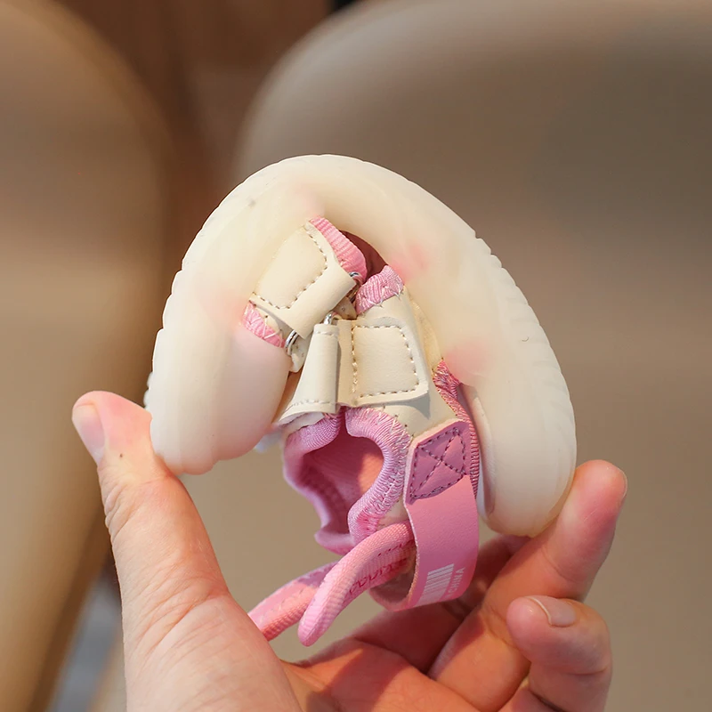 Children's Sandals 2-12 Years Old Cartoon Greenish Pink Soft Boys Girls Beach Shoes Casual Non-slip Kids Baby Sports Sandals
