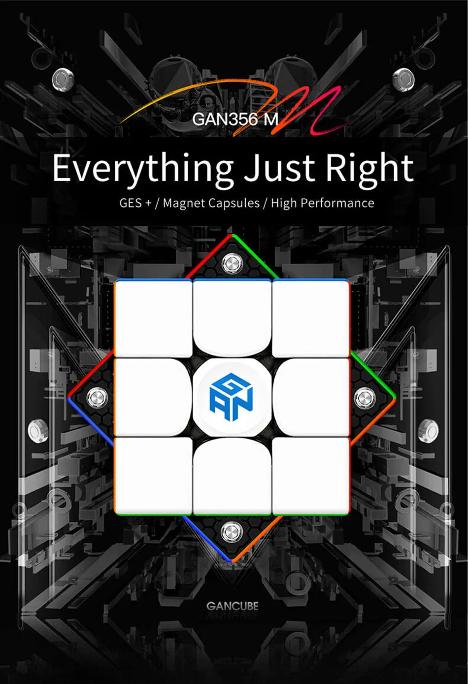 Gan 356 M Magnetic Speed Cube Stickerless 356M 3x3 Speedcube 3x3x3 Professional Magic Cube Gan Magnetic Toys for Children