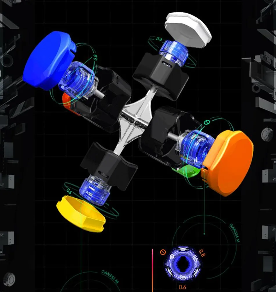 Gan 356 M Magnetic Speed Cube Stickerless 356M 3x3 Speedcube 3x3x3 Professional Magic Cube Gan Magnetic Toys for Children