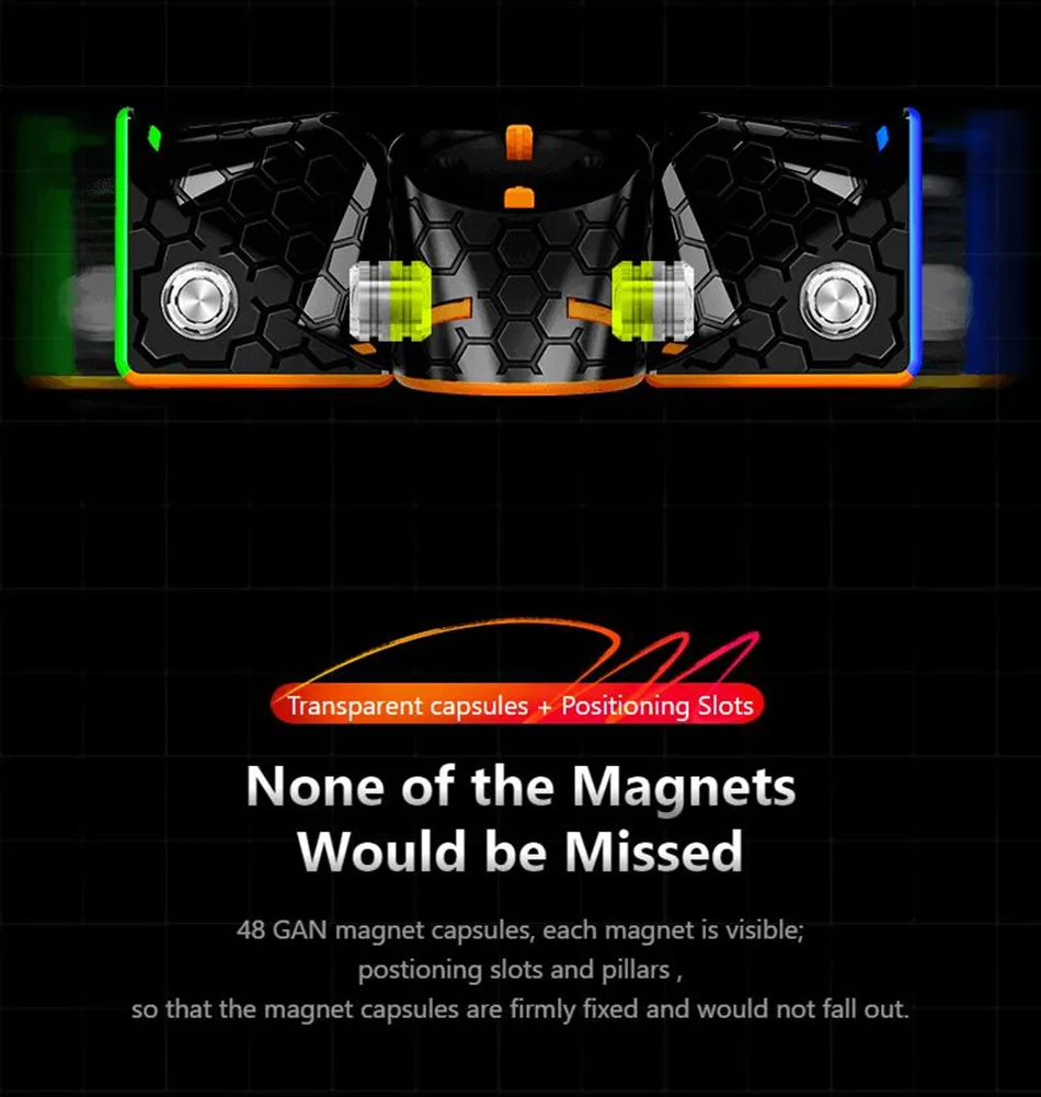 Gan 356 M Magnetic Speed Cube Stickerless 356M 3x3 Speedcube 3x3x3 Professional Magic Cube Gan Magnetic Toys for Children