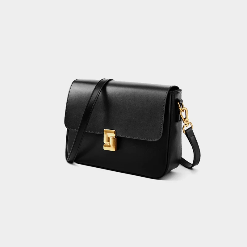 New Women Casual Split Leather Underarm Handbag Ladies Commuter Shoulder Crossbody Tofu Bag Fashionable Girl's Small Square Bags