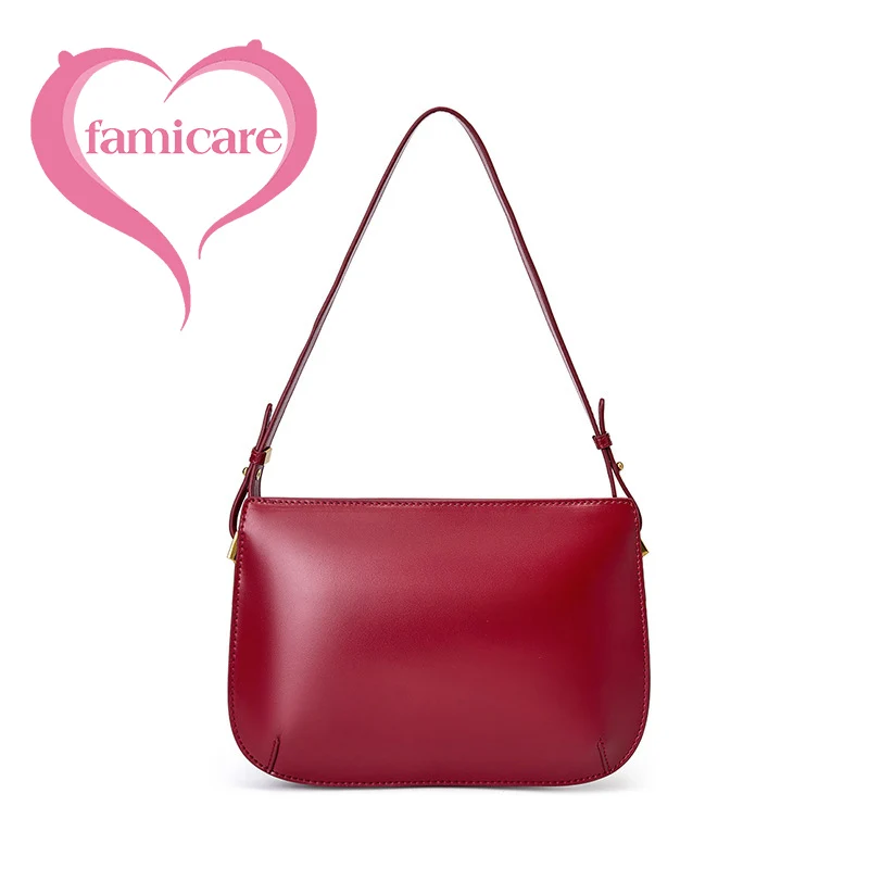 New Women Casual Split Leather Underarm Handbag Ladies Commuter Shoulder Crossbody Tofu Bag Fashionable Girl's Small Square Bags