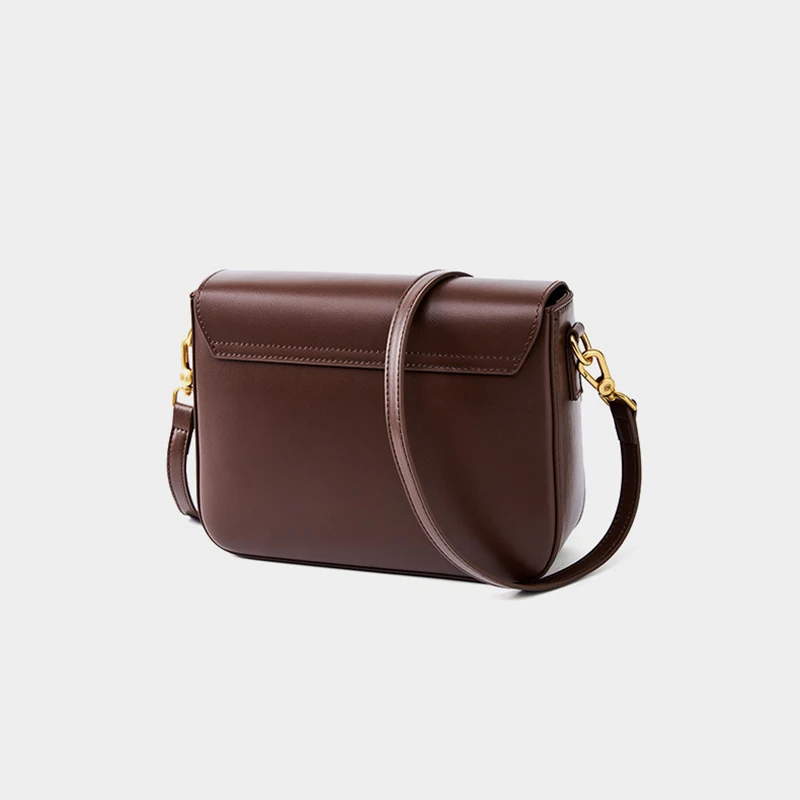 New Women Casual Split Leather Underarm Handbag Ladies Commuter Shoulder Crossbody Tofu Bag Fashionable Girl's Small Square Bags