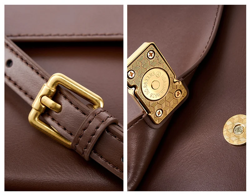 New Women Casual Split Leather Underarm Handbag Ladies Commuter Shoulder Crossbody Tofu Bag Fashionable Girl's Small Square Bags