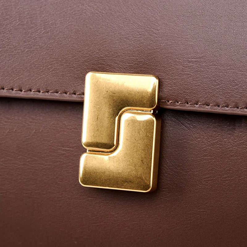 New Women Casual Split Leather Underarm Handbag Ladies Commuter Shoulder Crossbody Tofu Bag Fashionable Girl's Small Square Bags