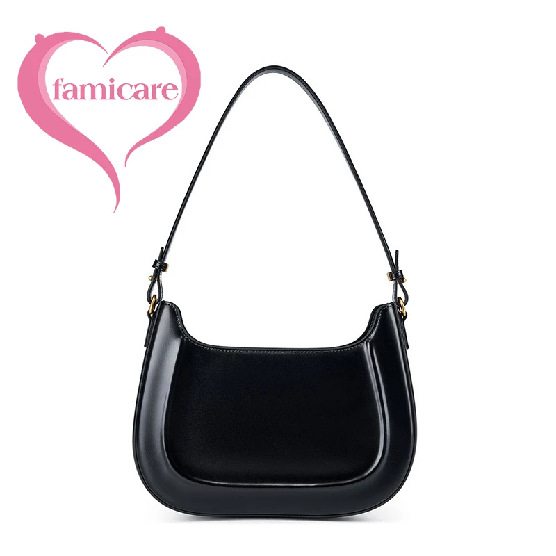 New Women Casual Split Leather Underarm Handbag Ladies Commuter Shoulder Crossbody Tofu Bag Fashionable Girl's Small Square Bags