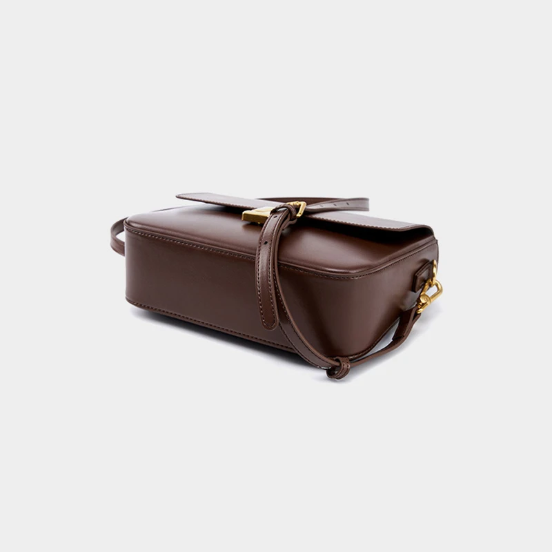 New Women Casual Split Leather Underarm Handbag Ladies Commuter Shoulder Crossbody Tofu Bag Fashionable Girl's Small Square Bags