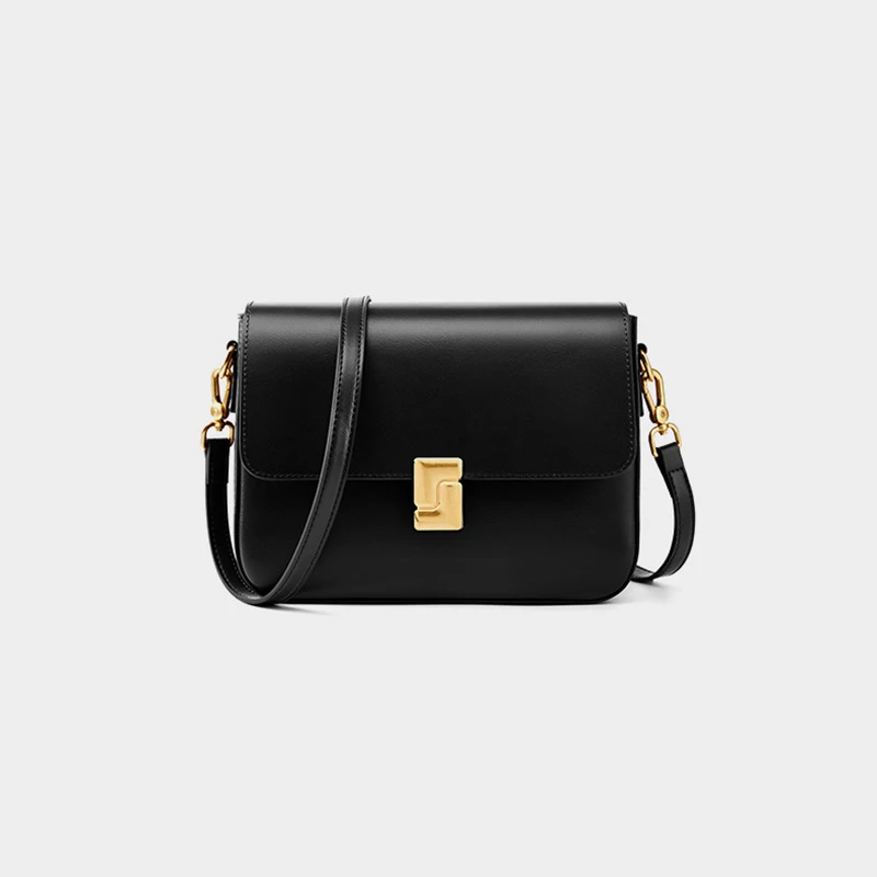 New Women Casual Split Leather Underarm Handbag Ladies Commuter Shoulder Crossbody Tofu Bag Fashionable Girl's Small Square Bags