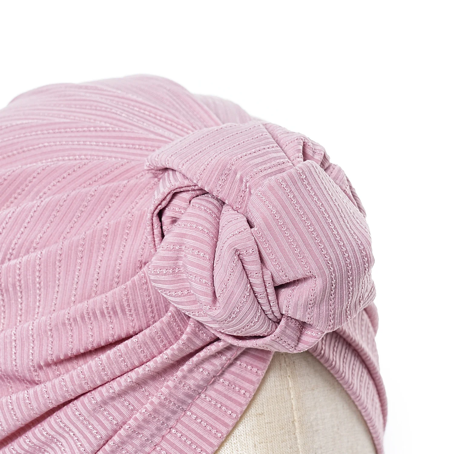 2024 Summer New Cotton Top Knot Flower Decor Headwrap Women Muslim Turban Hat Bonnet Beanie Headscarf Chemo Cap Bandanas