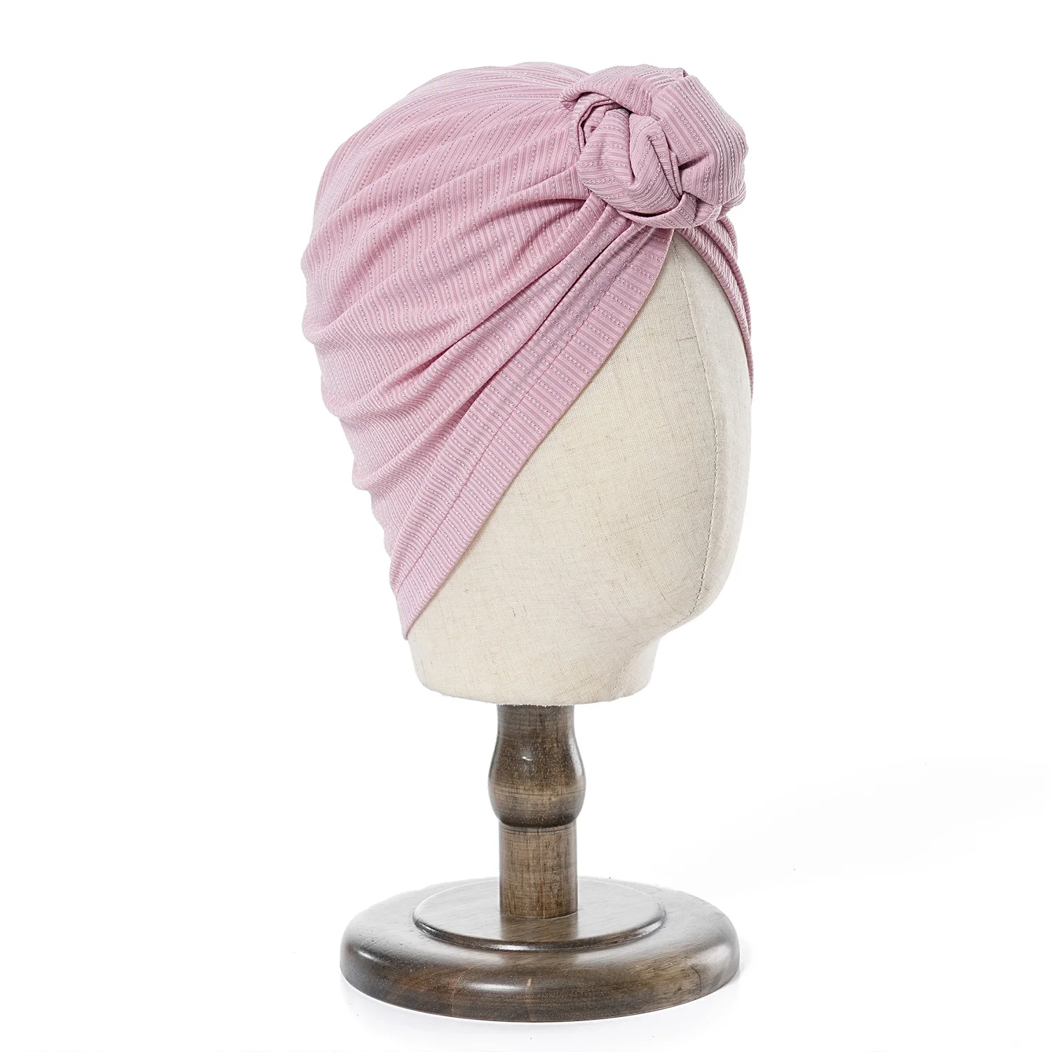 2024 Summer New Cotton Top Knot Flower Decor Headwrap Women Muslim Turban Hat Bonnet Beanie Headscarf Chemo Cap Bandanas