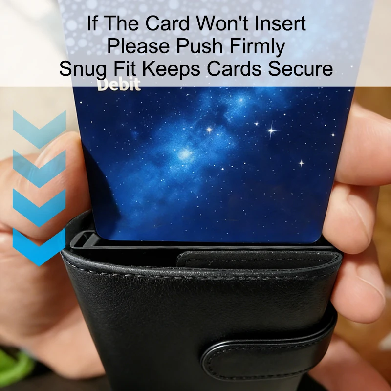 Rfid PU Leather Men Wallets Credit Card Holder Trifold Wallet Card Case Smart Slim Thin Coin Pocket Wallet for Daily Use