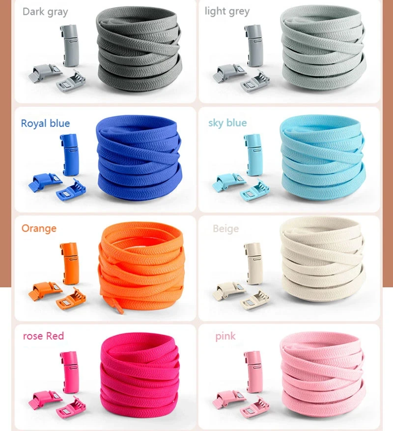 Magnetic Locking Shoelaces Without Ties Sneakers Elastic Laces Children Adults No Tie Shoe Laces Shoe Accessories 1Pair
