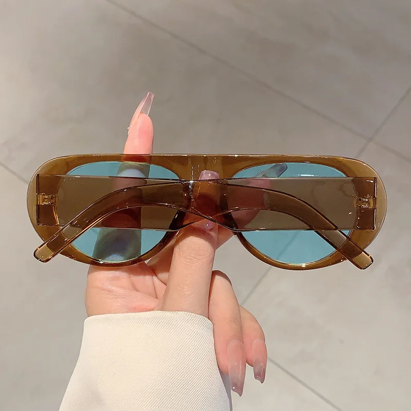 New in Luxury Brand Designer Big Frame Flat Top Sunglasses Women For Men Fashion Vintage Sun Glasses Punk Pilot Shades UV400