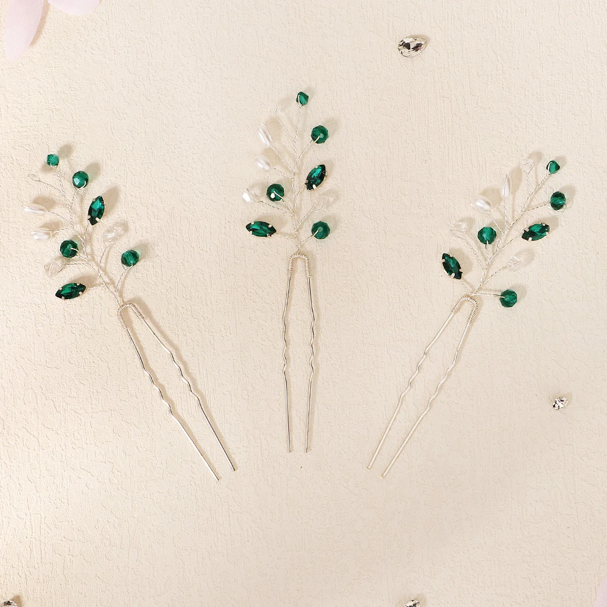 3Pcs/set Crystal Pearl Hairpins for Women Wedding Party Bag Hat Accessories Hair Sticks Girls Holiday Gifts Jewelry Headpieces
