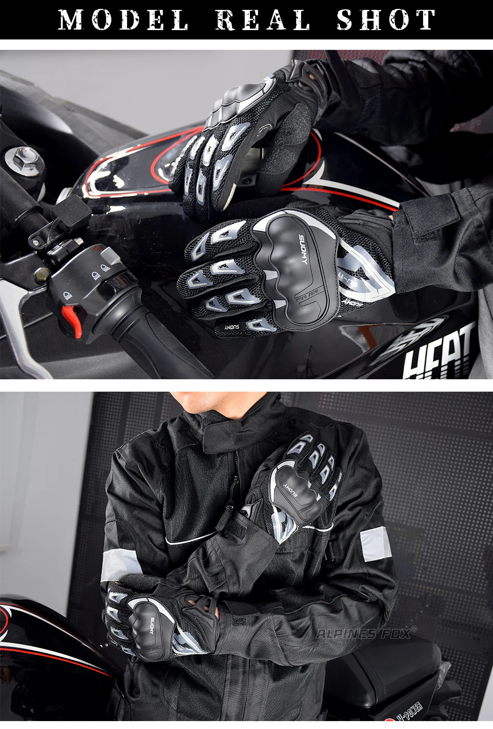 SUOMY Summer Women Pink Motorcycle Gloves Lady Purple Full Finger Motocross Gloves Men Touch Screen Cycling Gloves XS-XXL