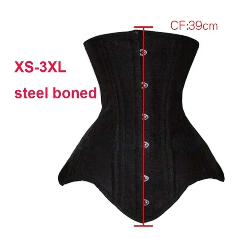 Underbust Corset 18 Spiral Steel Boned Body Shaper Woman Sexy Waist Control Long Torso Waist Cincher Corselet Top