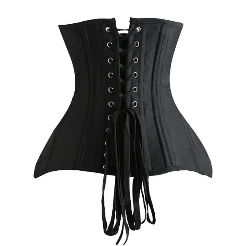 Underbust Corset 18 Spiral Steel Boned Body Shaper Woman Sexy Waist Control Long Torso Waist Cincher Corselet Top