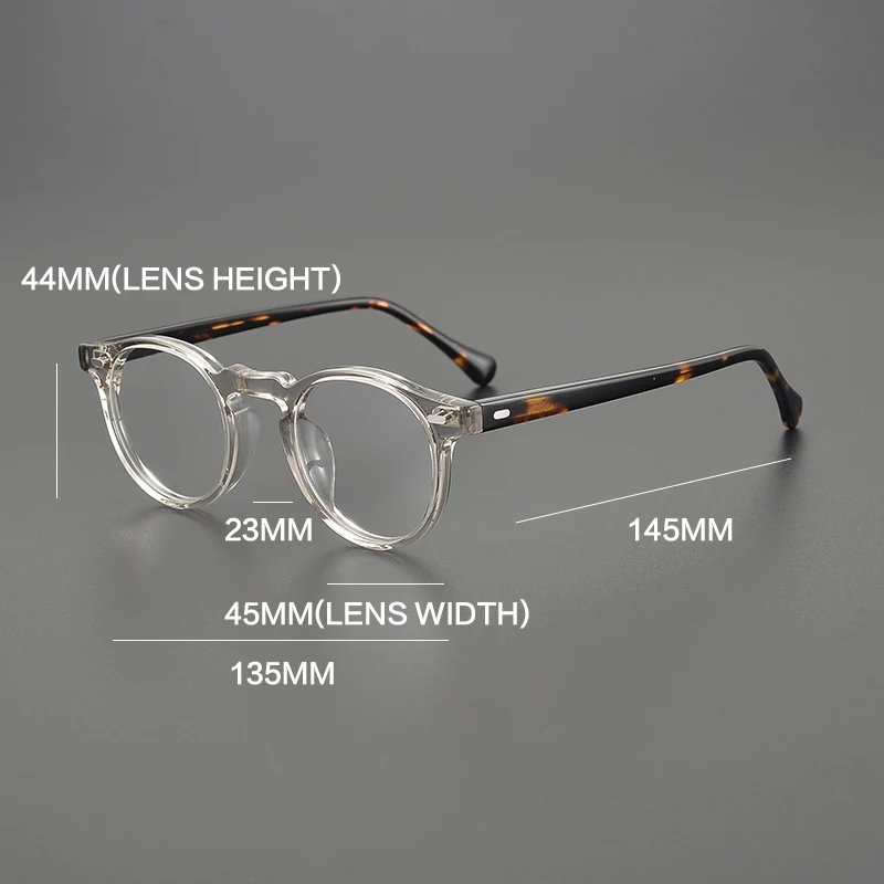 Handmade Acetate Glasses Frame Men Vintage 2024 New Ultra Light Eyeglasses Frame Women Japan Retro Luxury Brand Designer Eyewear