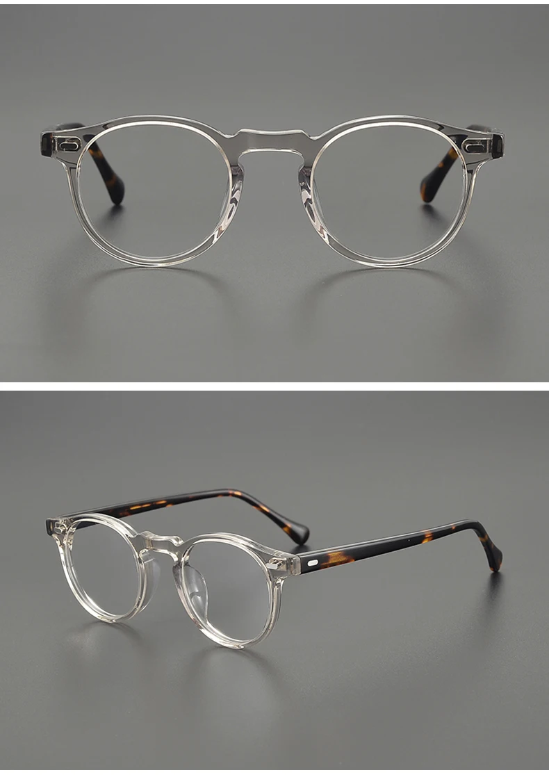 Handmade Acetate Glasses Frame Men Vintage 2024 New Ultra Light Eyeglasses Frame Women Japan Retro Luxury Brand Designer Eyewear