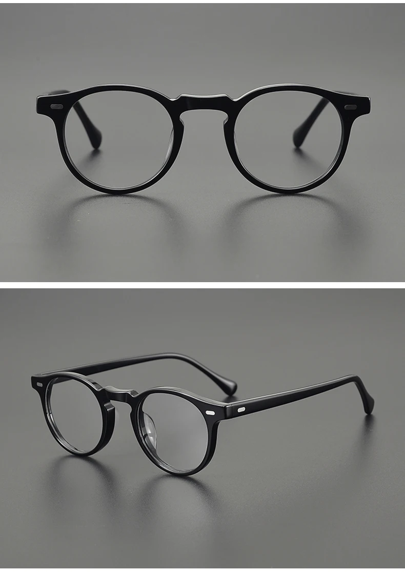 Handmade Acetate Glasses Frame Men Vintage 2024 New Ultra Light Eyeglasses Frame Women Japan Retro Luxury Brand Designer Eyewear
