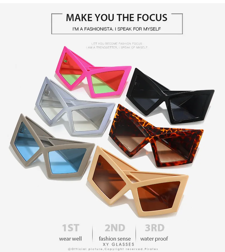 Fashion Oversized Cat Eye Sunglasses Women Men Big Frame 2026 Luxury Brand Vintage Sun Glasses For Ladies Eyewear Shades Goggles