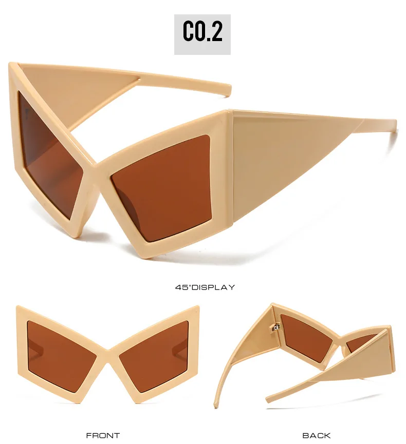 Fashion Oversized Cat Eye Sunglasses Women Men Big Frame 2026 Luxury Brand Vintage Sun Glasses For Ladies Eyewear Shades Goggles