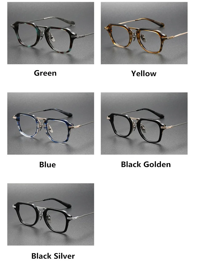 156MM Oversized Glasses Frame for Men Women Large Face Ultralight Titanium Acetate Retro Eyeglasses Classic Spectacles Eyewear