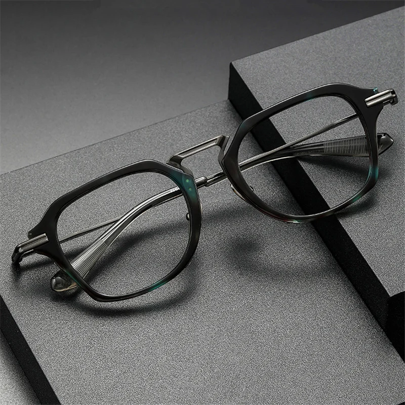 156MM Oversized Glasses Frame for Men Women Large Face Ultralight Titanium Acetate Retro Eyeglasses Classic Spectacles Eyewear
