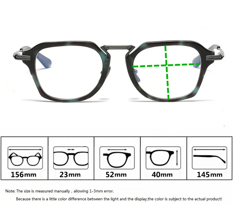 156MM Oversized Glasses Frame for Men Women Large Face Ultralight Titanium Acetate Retro Eyeglasses Classic Spectacles Eyewear