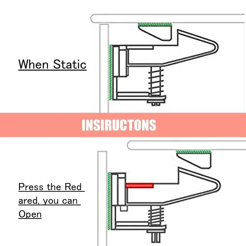 5/10Pcs Adhesive Baby Safety Lock for Drawer Cabinet Door Invisible Buckle Closet Locks Children Protection Baby Security Lock