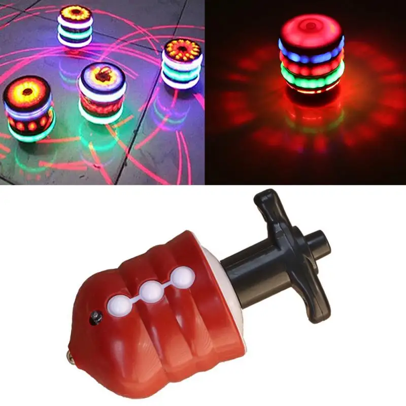Spinning Top Colorful Flash LED Light Laser Music Gyroscope Children's Wood Luminous Hand Spiner Classic Toys Kid Christmas Gift
