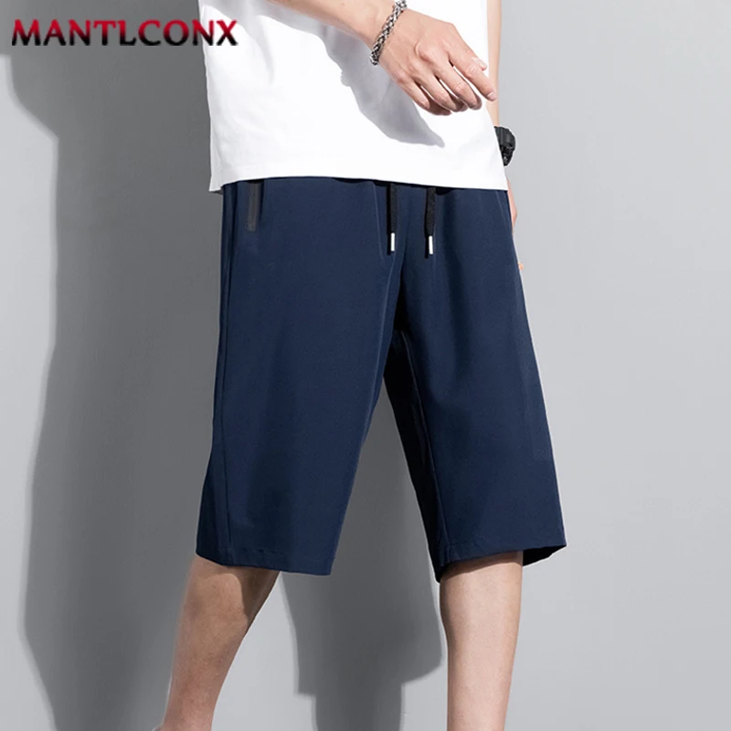 New Fashion Sports Shorts Men Elastic Waist Shorts Male Breathable Quick Dry Comfortable Men's Short Pants Men Bottom Black XXXL