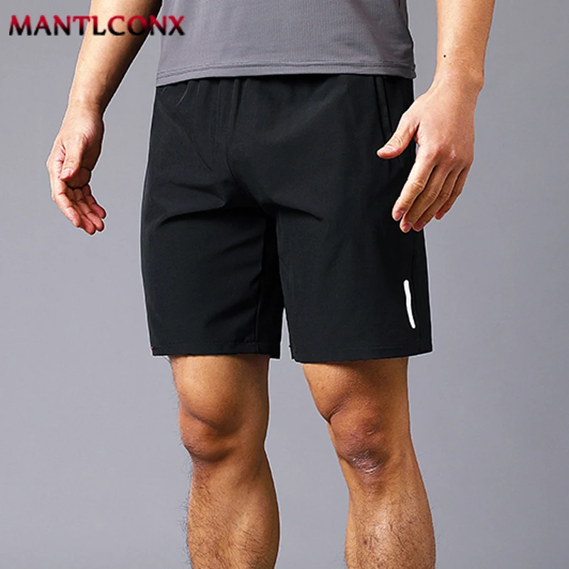 New Fashion Sports Shorts Men Elastic Waist Shorts Male Breathable Quick Dry Comfortable Men's Short Pants Men Bottom Black XXXL