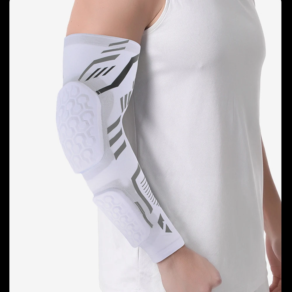 1 Pcs Professional Padded Arm Sleeves Crashproof Elbow Forearm Pads Compression Protection Support for Basketball Volleyball New