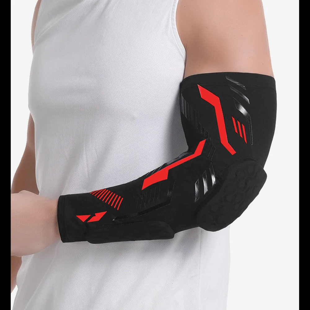 1 Pcs Professional Padded Arm Sleeves Crashproof Elbow Forearm Pads Compression Protection Support for Basketball Volleyball New