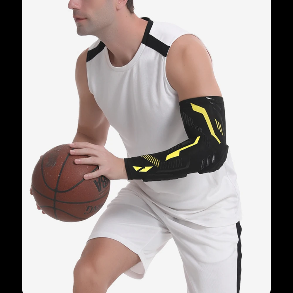 1 Pcs Professional Padded Arm Sleeves Crashproof Elbow Forearm Pads Compression Protection Support for Basketball Volleyball New