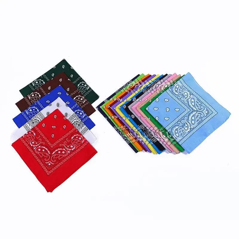 New Fashion Hip Hop Bandana Square Scarf Black Red Headband Printed for Boys/Girls Hair Accessories Hair Scarf