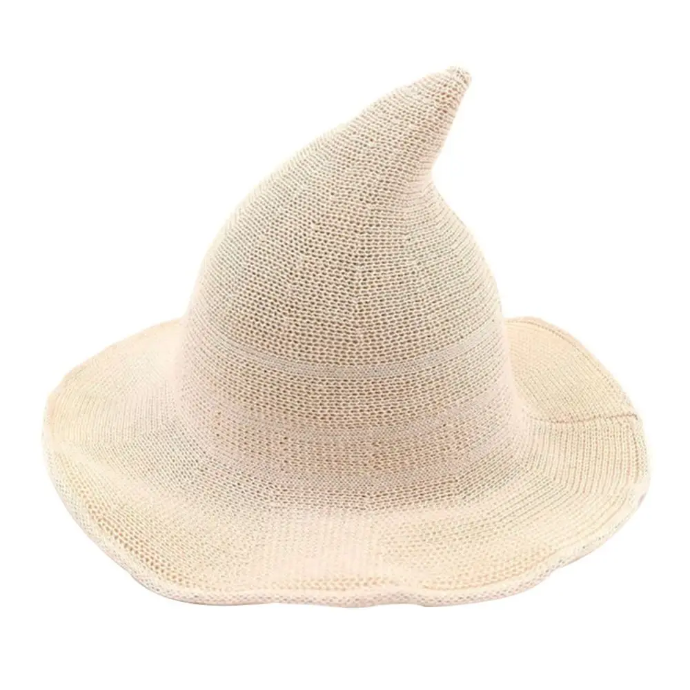 Fashion Vintage Witch Hat Party Halloween Wool Knit Hat Portable Festival Decoration for Women
