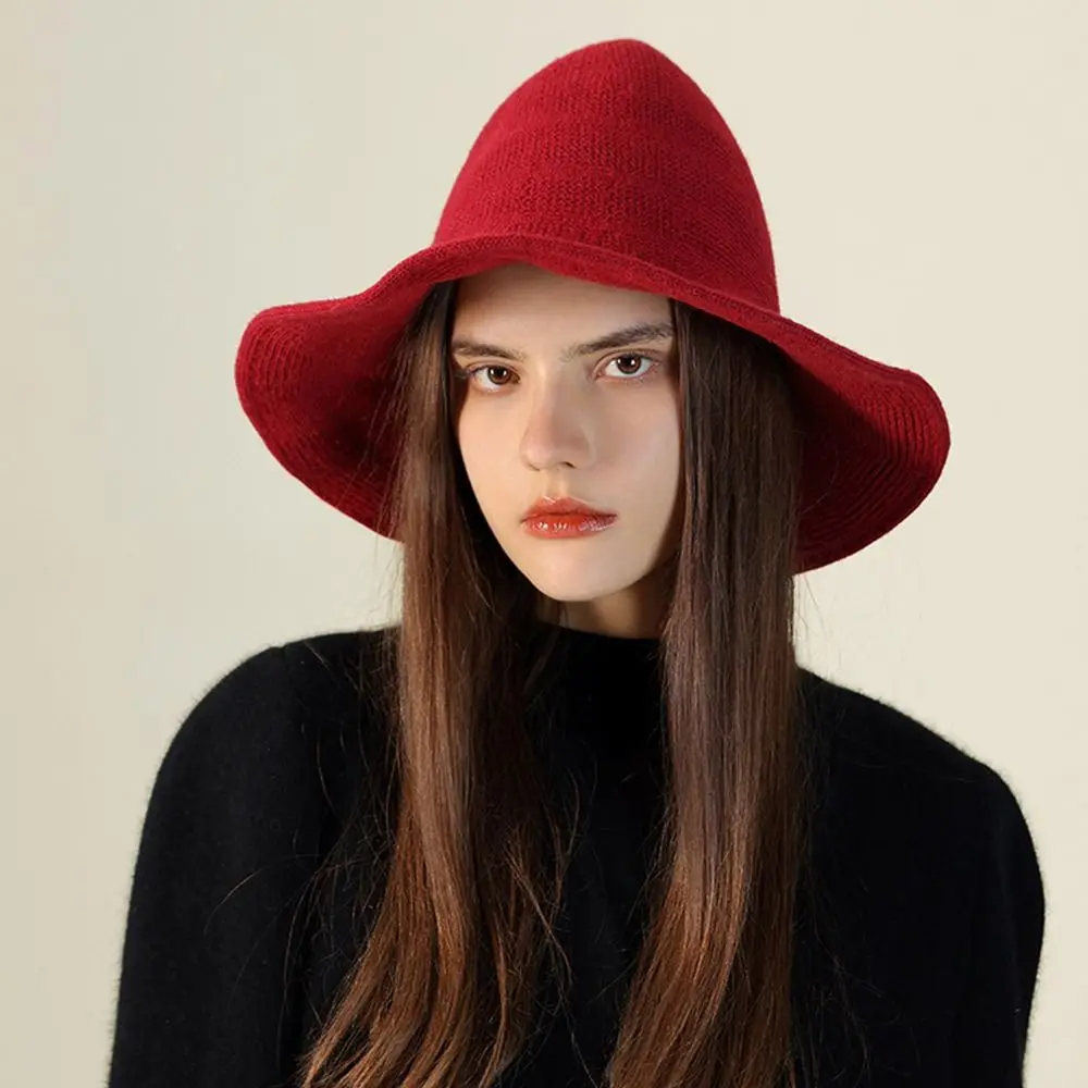 Fashion Vintage Witch Hat Party Halloween Wool Knit Hat Portable Festival Decoration for Women