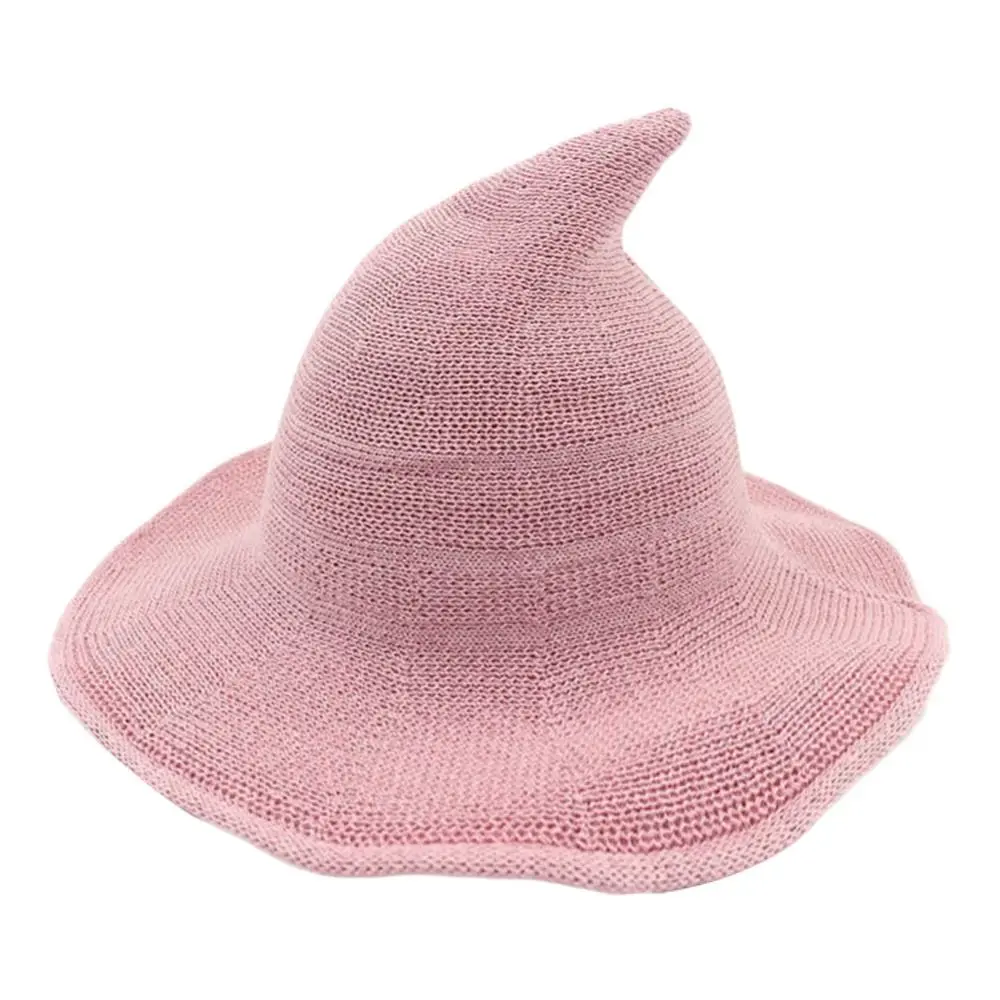 Fashion Vintage Witch Hat Party Halloween Wool Knit Hat Portable Festival Decoration for Women
