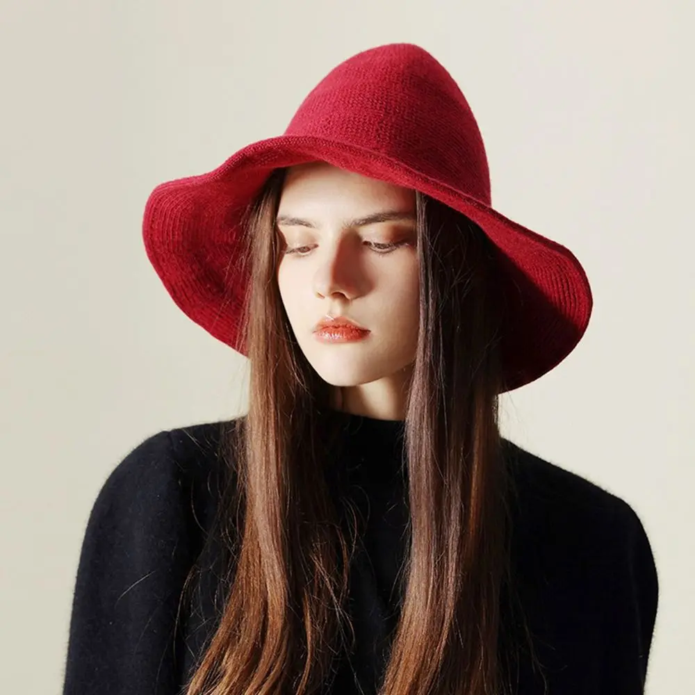 Fashion Vintage Witch Hat Party Halloween Wool Knit Hat Portable Festival Decoration for Women