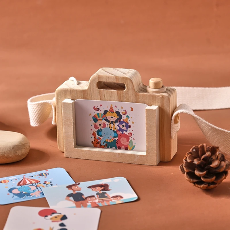 Baby Fashion Kaleidoscope Toys Wooden Colorful Camera Children Wooden Kids Montessori Toy Learning Early Educational Game Gifts