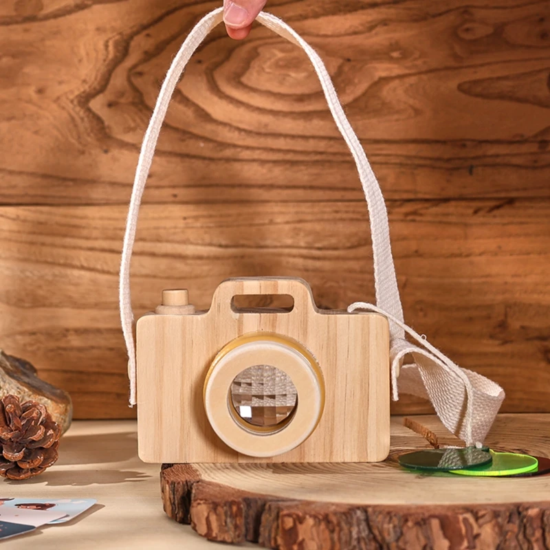 Baby Fashion Kaleidoscope Toys Wooden Colorful Camera Children Wooden Kids Montessori Toy Learning Early Educational Game Gifts