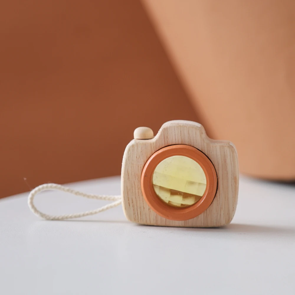 Baby Fashion Kaleidoscope Toys Wooden Colorful Camera Children Wooden Kids Montessori Toy Learning Early Educational Game Gifts