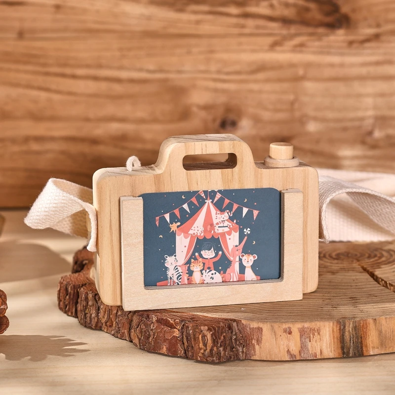 Baby Fashion Kaleidoscope Toys Wooden Colorful Camera Children Wooden Kids Montessori Toy Learning Early Educational Game Gifts