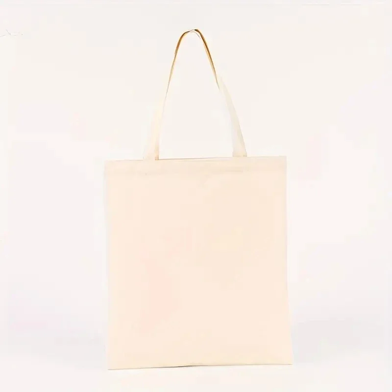 Simple and Casual Solid Color Canvas Material Large Capacity Women's Handheld Shoulder Bag for Shopping and Travel
