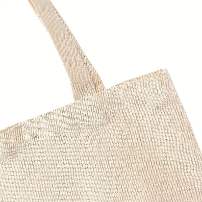 Simple and Casual Solid Color Canvas Material Large Capacity Women's Handheld Shoulder Bag for Shopping and Travel