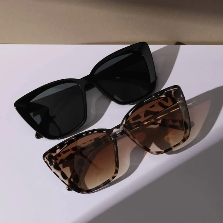 2PCS Cat Eye fashion Women Sunglasses Daily Holiday Beach Decorative Glasses
