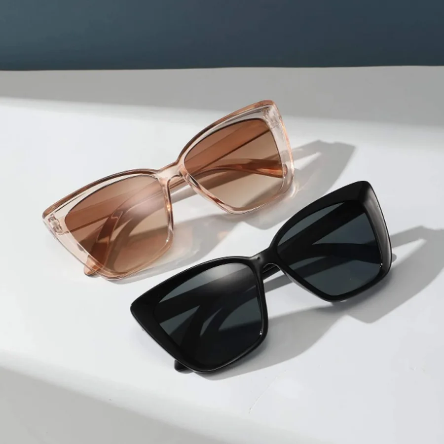 2PCS Cat Eye fashion Women Sunglasses Daily Holiday Beach Decorative Glasses