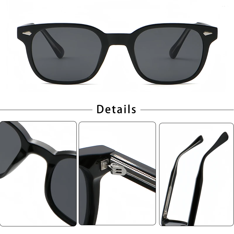 Caterside Retro Square Men's Sunglasses Propionic Pin Fashion Punk Sun Glasses Women's Travel Outdoor Party Event Eyewear UV400